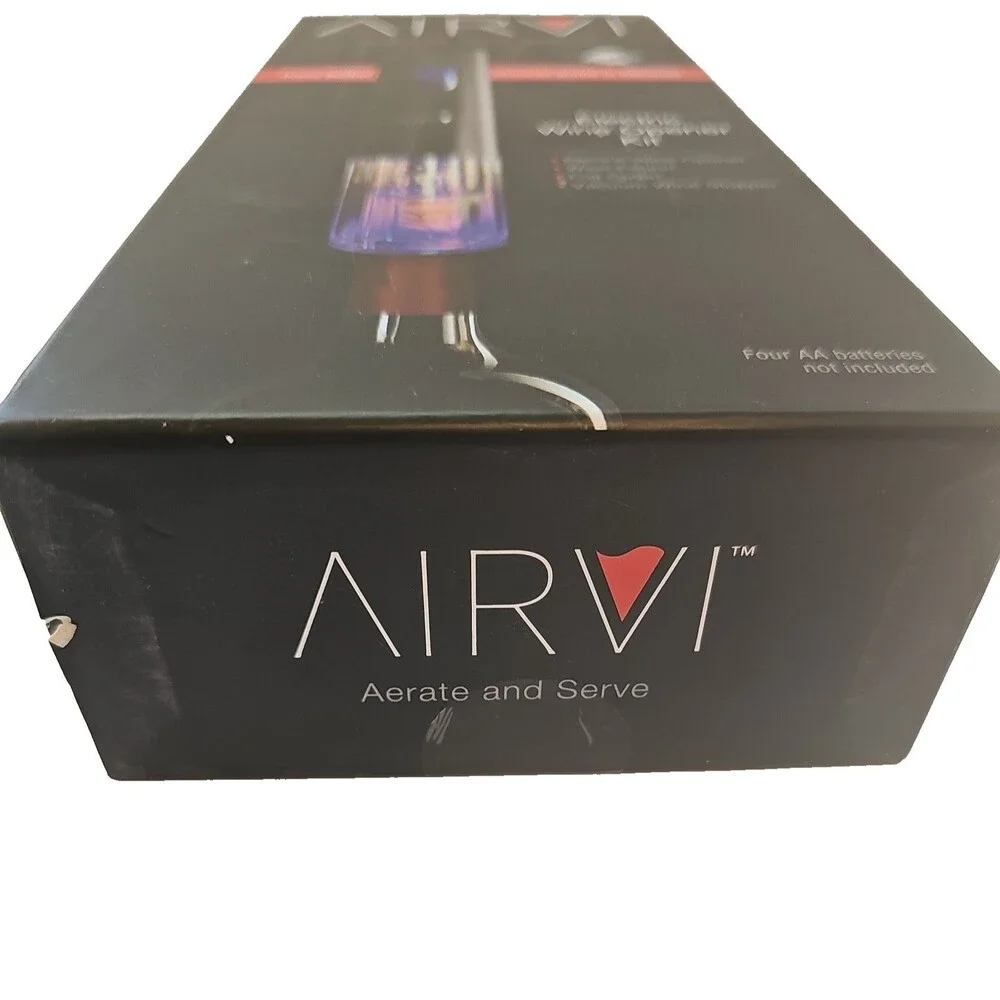 AirVi Electric Wine Opener Kit Uncorks in Secs Aerate Foil Cutter Vacuum Stopper
